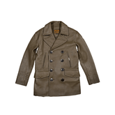 Men's Mid Length 740N Leather Pea Coat