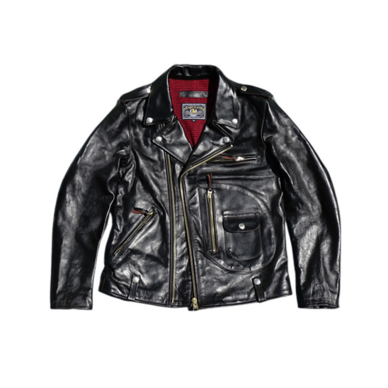Men s J24 Leather Biker Jacket Crush on Retro