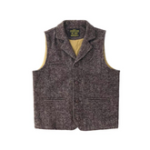 Brown Tweed Vest Notch Lapel