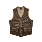 Men's Corduroy V-neck Vest, Olive