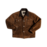 Men's Cow Suede Field Jacket, Brown