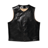 Men's Crew Neck Leather Vest, Teacore Horsehide