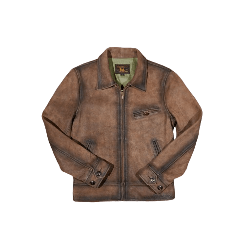 1930 年代風のダメージ加工レザー スポーツ ジャケット – Crush on Retro 1930 年代風のダメージ加工レザー スポーツ ジャケット – Crush on Retro