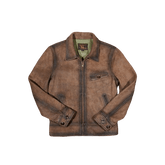 1930s Distressed Sports Leather Jacket