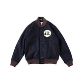 Men's Embroidered Wool Baseball Jacket