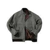 Men's Houndstooth Tweed Bomber Jacket