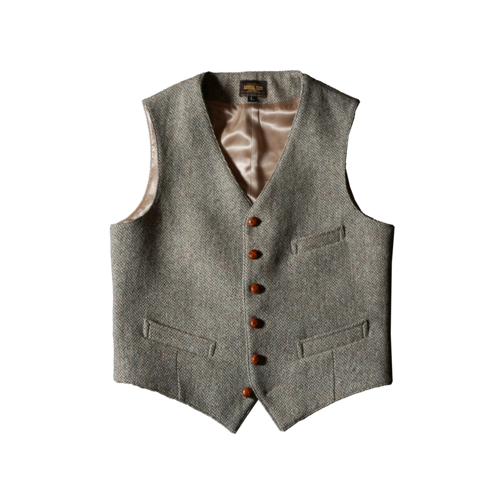 1920s Tweed V-neck Suit Vest Crush on Retro 1920s Tweed V-neck Suit Vest Crush on Retro