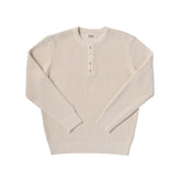 Men's Waffle Knit Cotton Henley Sweater