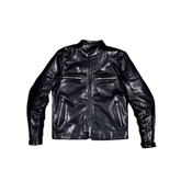 Men's J-100 Biker Leather Jacket, Uncoated Horsehide