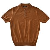 Men's Short Sleeve Knit Polo Shirt - Solid Color Casual Top