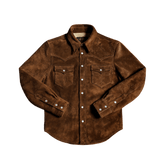 Men's Brown Cow Suede Western Shirt