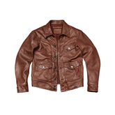 Men's Ranch Leather Jacket, Distressed Sheepskin
