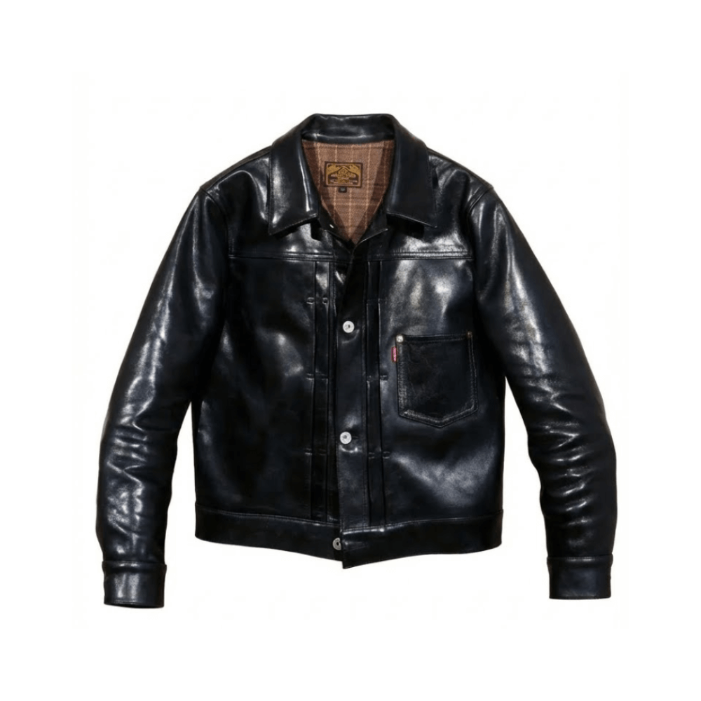 Men's 506XX Trucker Leather Jacket, Horsehide – Crush on Retro Men's 506XX Trucker Leather Jacket, Horsehide – Crush on Retro