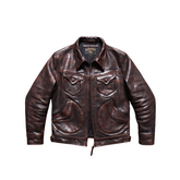 Men's Distressed MENDOZA Leather Jacket