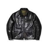 Men's 1930s Newsboy Leather Jacket Cowhide