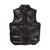 Men's Quilted Leather Down Vest