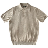 Men's Rib Knit Polo Shirt