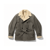 Men's Shearling Collar Ranch Coat, Cowhide