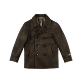 Men's Short 740N Leather Pea Coat