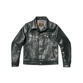 Men's Rider Leather Jacket, Olive Calfskin
