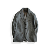 Men's Herringbone Tweed Suit Jacket Gray