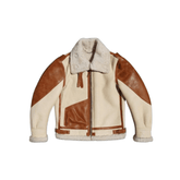 Men's Two Tone B3 Bomber Shearling Coat