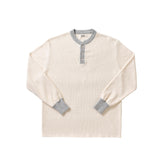 Men's Two Tone Waffle Henley Sweater
