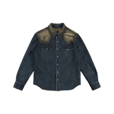 Men's Western Leather Shirt Jacket