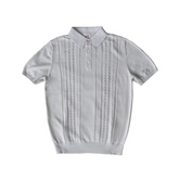 Men's Cable Jacquard Polo Shirt