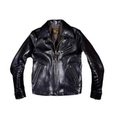1930s half belt leather jacket