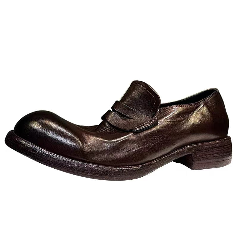 Men's Leather Penny Loafer Shoes â Crush on Retro