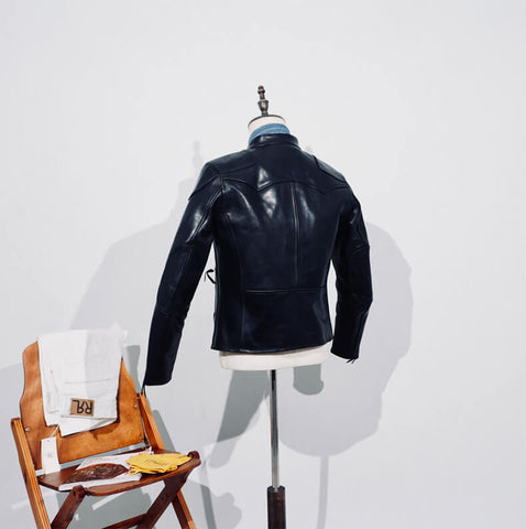 Men's Biker Leather Jacket, Horsehide