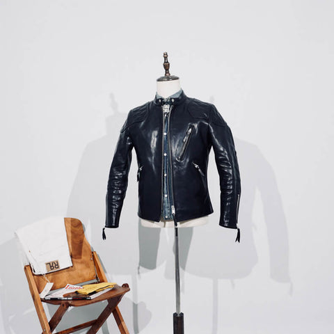 Men's Biker Leather Jacket, Horsehide