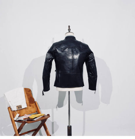 Men's Biker Leather Jacket, Horsehide