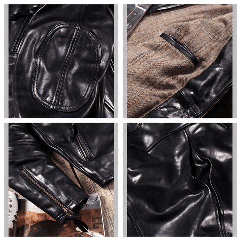 メンズ 1900 年代 モーターサイクル レザー ジャケット