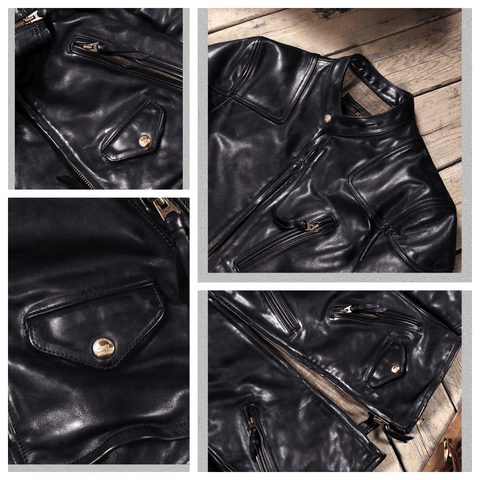 メンズ 1900 年代 モーターサイクル レザー ジャケット