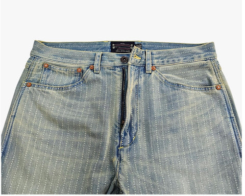 Men's 12oz Wabash Striped Straight Jeans