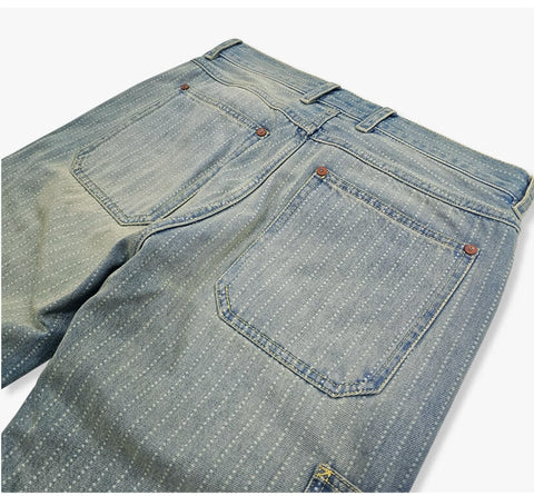 Men's 12oz Wabash Striped Straight Jeans