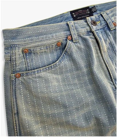 Men's 12oz Wabash Striped Straight Jeans