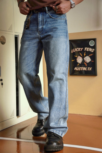 Men's 14OZ Washed Jeans