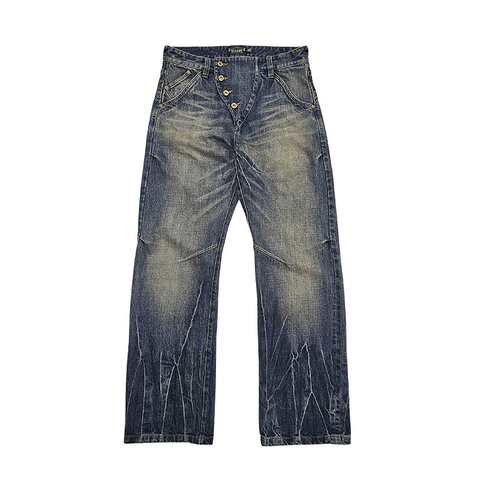 Men's 15oz Distressed Selvedge Bootcut Jeans
