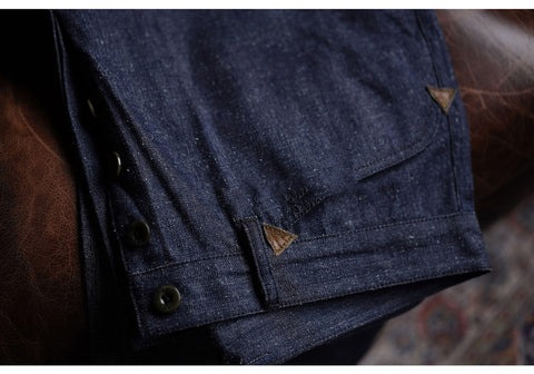 Men's High Waist Selvedge Denim Pants