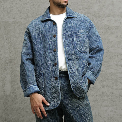 Men's Wabash Sashiko Chore Jacket, Indigo