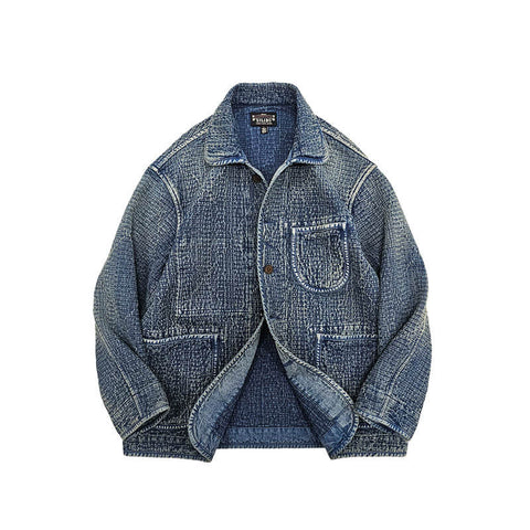 Men's Wabash Sashiko Chore Jacket, Indigo