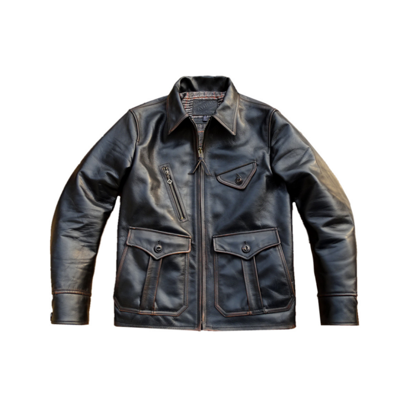 1920s Leather Newsboy Jacket