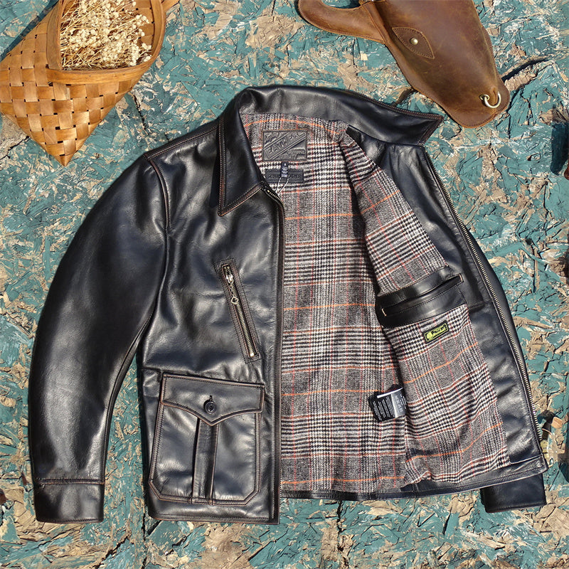 1920s Leather Newsboy Jacket