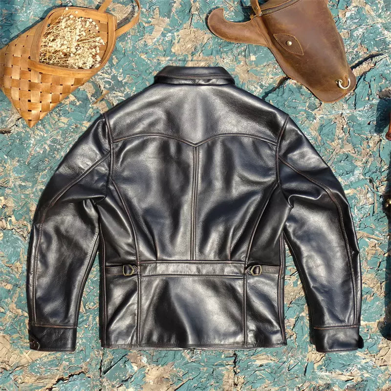 1920s Leather Newsboy Jacket