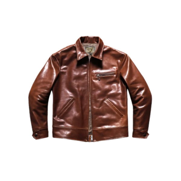 1930s Sports Leather Jacket Brown