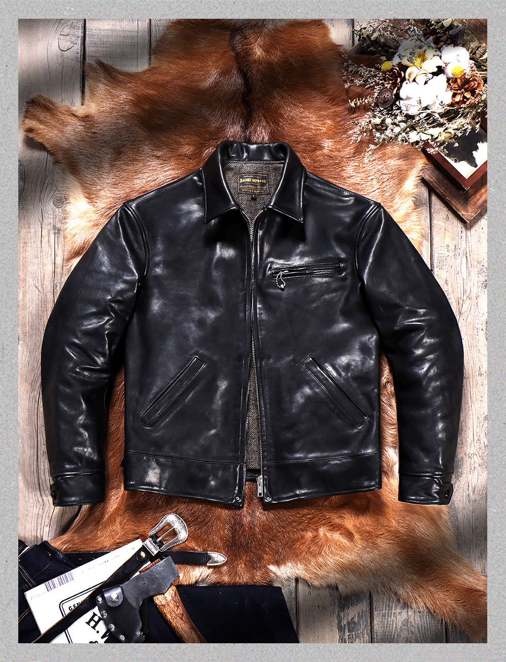 1930s Sports Leather Jacket Black โ Crush on Retro