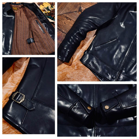 Men's Gentleman Biker Leather Jacket